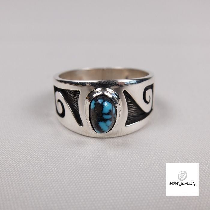 【22.5号】滅多に無い/ランダーブルーターコイズ/INDIAN JEWELRY/ルシンダテイラー/Lucinda Taylor/オーバーレイ/輪っか/STERLING/しろがね色/SILVER 925/lander blue