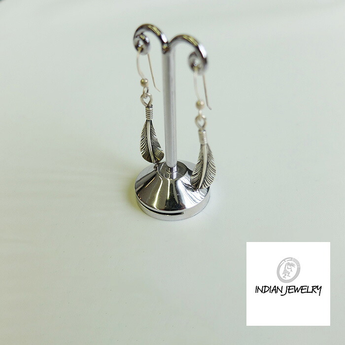 INDIAN JEWELRY/インディアンジュエリー/STERLING/フェザーシルバーピアス/925 9,372円
