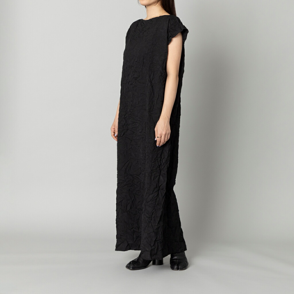 【2,000円オフクーポン！7/26(日)1:59まで】【i'm here&times;kuros&rsquo;別注品】UNFORM ワッシャープリーツ ワンピース 黒 S.M レディース 春 夏 ブラック アイムヒアー きれいめ プリーツワンピース ワッシャーワンピース｜kuros