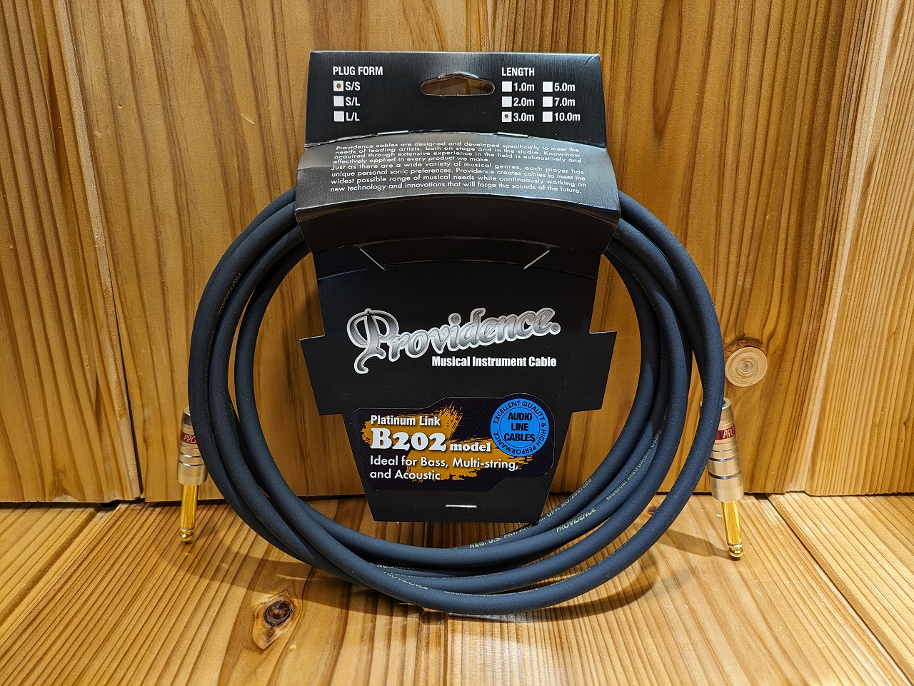 Providence B202 “Bottomfreq’er” 3m S/S プロヴィデンス シールドケーブル 【横浜店アクセサリーフロア在庫品】