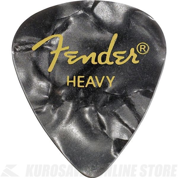 最大75％オフ！ Fender 351 Shape Premium Picks, Heavy, Black Moto, 12 Count 12枚