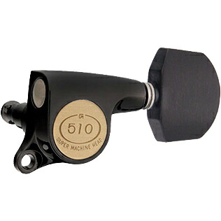 Gotoh / ゴトー SG510 Series for Standard Post SGS510Z (Black Chrome / EN01) [対応ヘッド: L3+R3 ] 《ギターペグ6個set》 【送料無料】【ONLINE STORE】(受注生産品)｜クロサワ楽器65周年記念SHOP