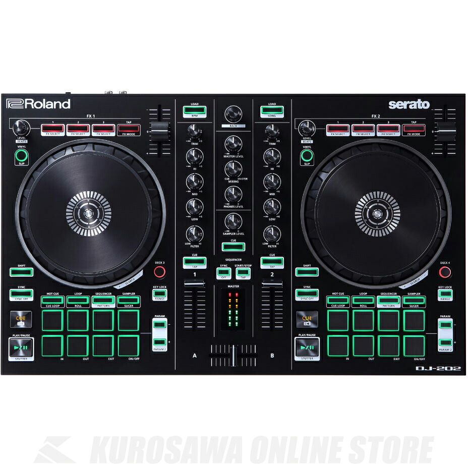Roland DJ-202 (DJコントローラー)(送料無料) 【ONLINE STORE】｜クロサワ楽器65周年記念SHOP