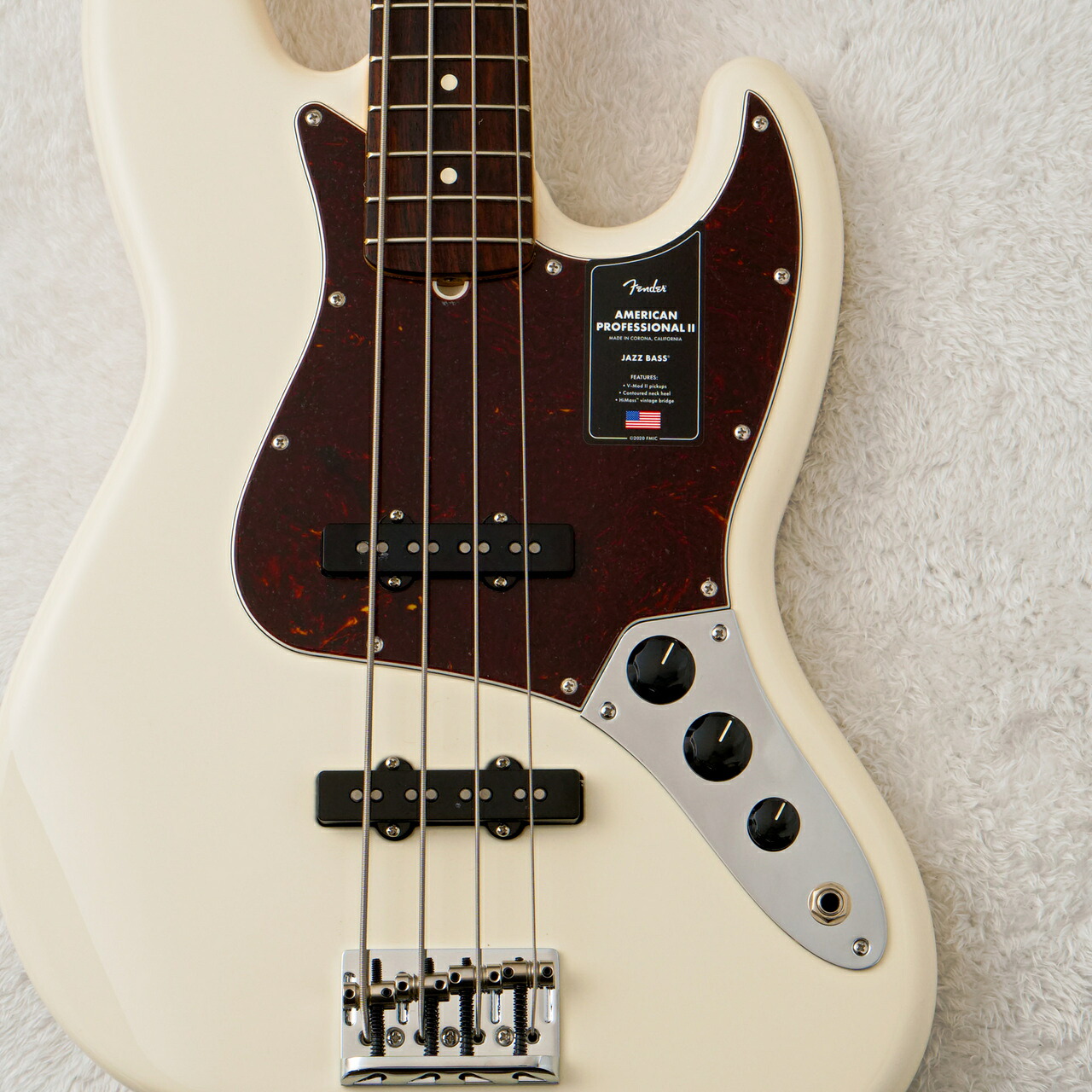 Fender AM PRO II JAZZ BASS Olympic White / OWT 【アメプロ】 【4.19kg】【町田店】｜クロサワ楽器65周年記念SHOP