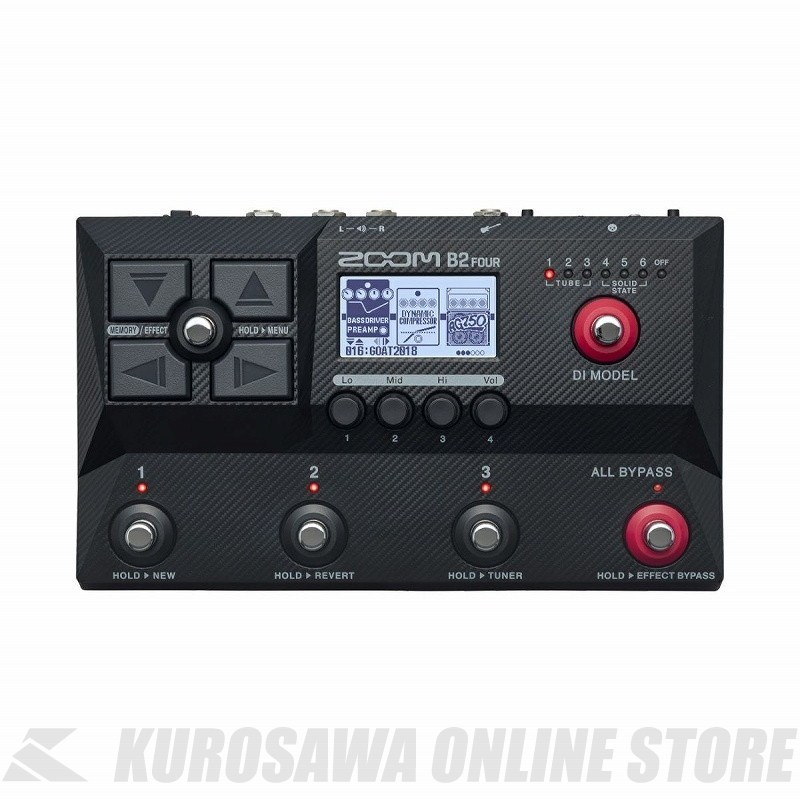 ZOOM B2 FOUR ケース付き ZOOM B2 FOUR + 持ち運びバッグ セット ベース用 マルチエフェクター