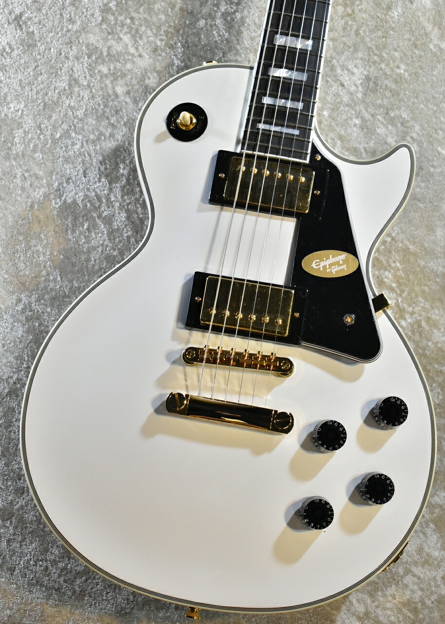 Epiphone Les Paul Custom Alpine White #23121522370【軽量3.97kg!/展示品特価】【ギブソンヘッド】【横浜店】｜クロサワ楽器65周年記念SHOP