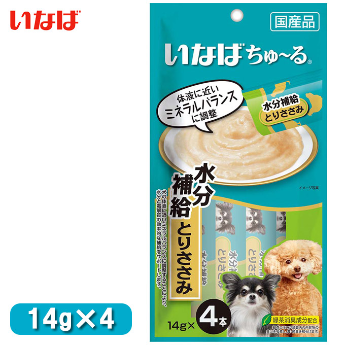 楽天市場 いなば 犬 ちゅーる ちゅ る 水分補給 とりささみ 14g 4本 チャオ ドッグフード 犬用 ペッツビレッジクロス ペット通販