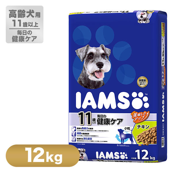 楽天市場 アイムス Iams 11歳以上用 毎日の健康ケア チキン 小粒 12kg ドッグフード ドライ 高齢 シニア 犬 いぬ Dog ドックフード ペッツビレッジクロス ペット通販