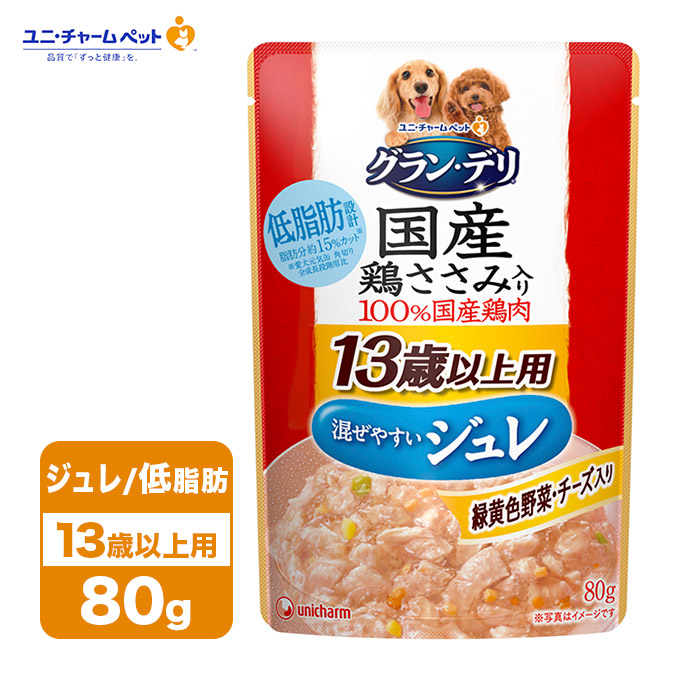 楽天市場 10 21まで 最大350円offクーポン配布中 ドッグフード ユニチャーム グランデリ 無添加仕立て 国産パウチ 緑黄色野菜 さつまいも入り 70g ウェットフード レトルト 成犬用 低脂肪 ペッツビレッジクロス ペット通販