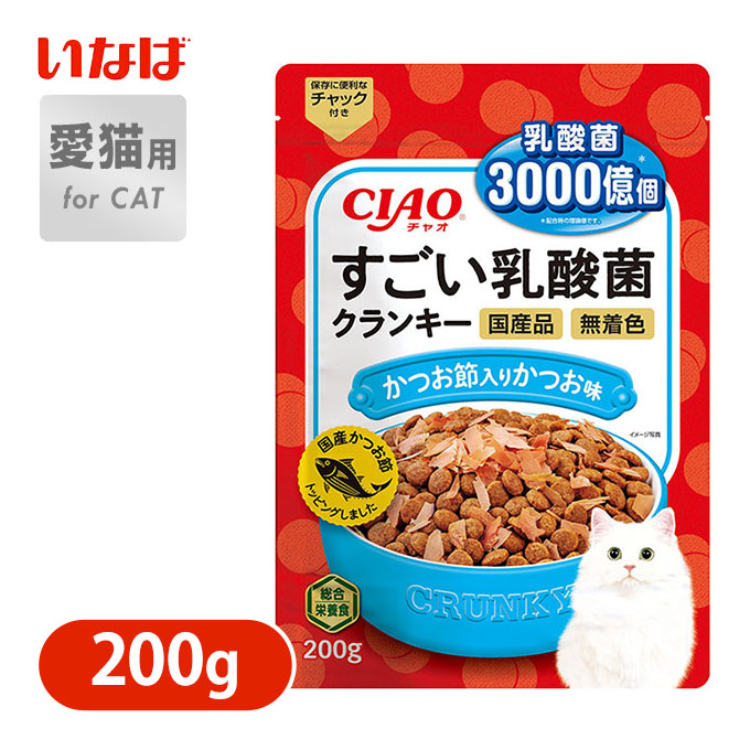 【楽天市場】いなば チャオ すごい乳酸菌クランキー かつお節