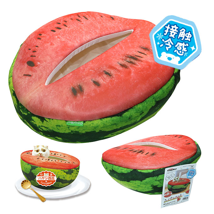 楽天市場 在庫一掃 アウトレットセール ドギーマンハヤシ スイカ な ベッド 猫 ひんやり用品 夏 暑さ 熱中症 対策 クール 接触 冷感 ベット ペット グッズ 用品 あす楽対応 ペッツビレッジクロス ペット通販