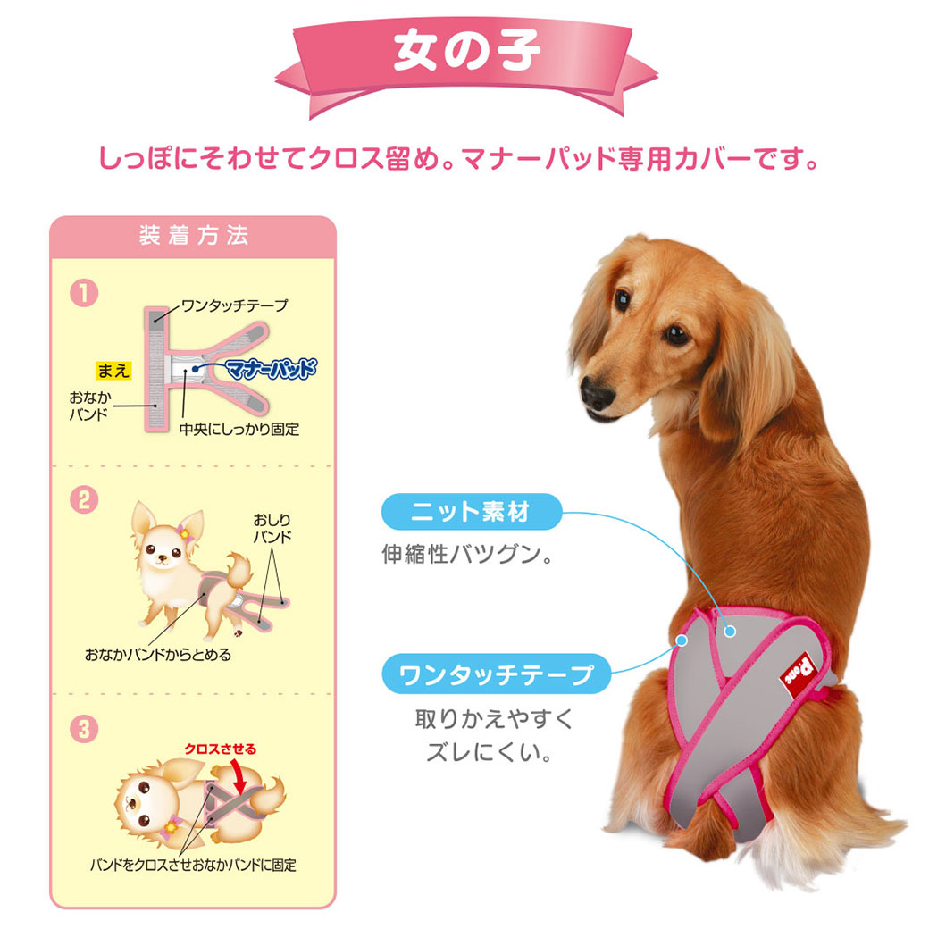 最安 第一衛材po 女の子用 マナーホルダー Active Sサイズ P One 犬用 おむつ オムツ マナーパッド カバー お出かけ マーキング 介護 シニア犬 高齢犬 ペット Qdtek Vn