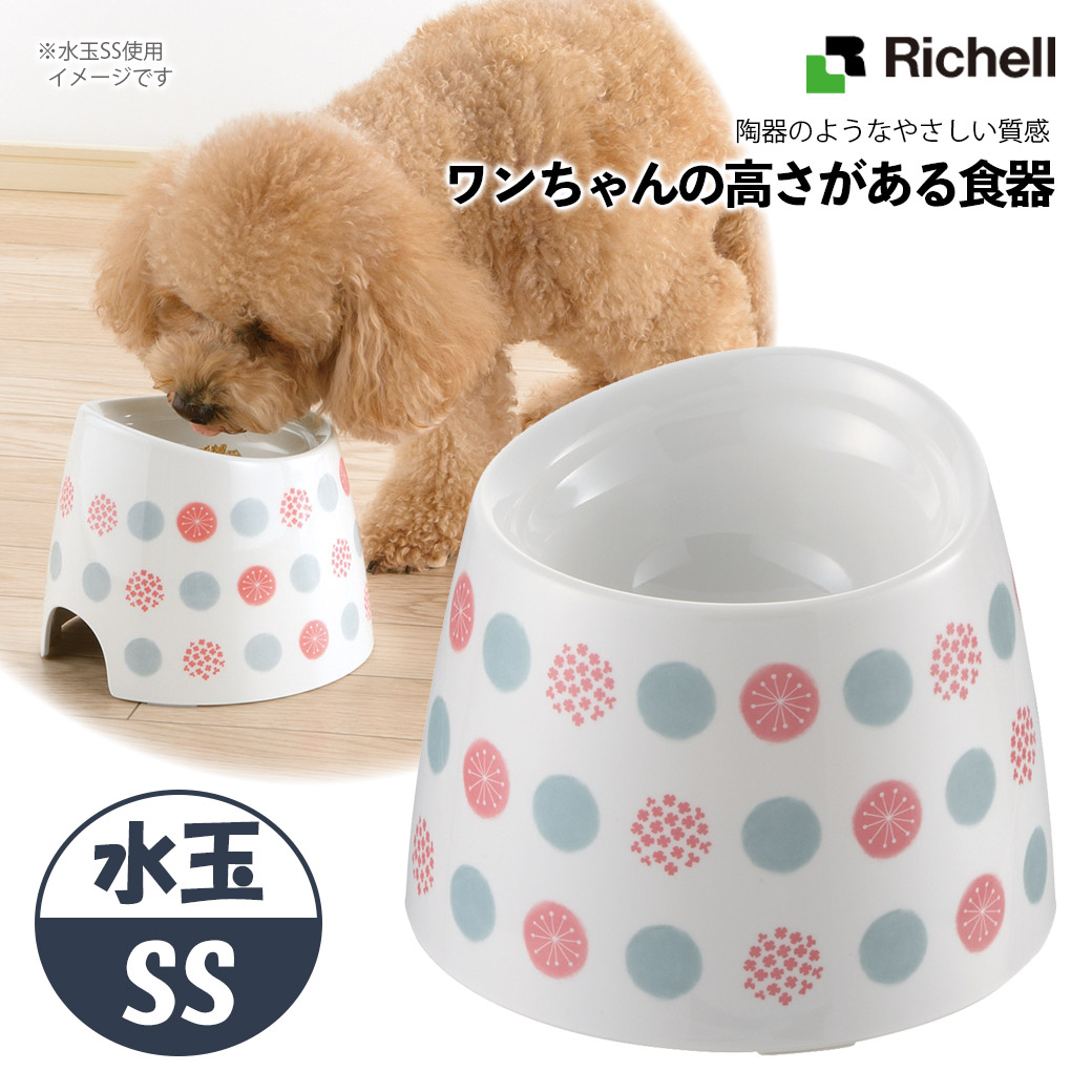 爆買い！ リッチェル こぼれにくい 脚付ドッグディッシュ SS ホワイト 犬用食器 balkon86.ru