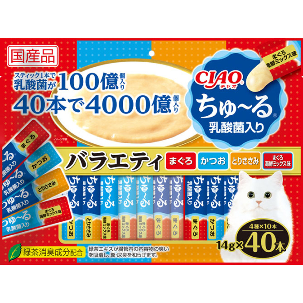 楽天市場】【お買得セール】いなば CIAO ちゅ〜る 乳酸菌入り 40本