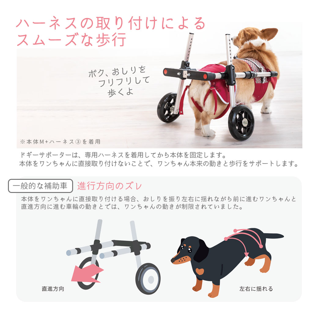 ペットアドバンス ドギーサポーター セット 介護 レッド 中型犬用