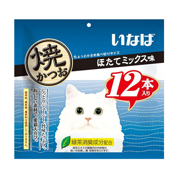 楽天市場】いなば 焼ささみ ほたて海鮮味 12本入り 【キャットフード/猫用おやつ/猫のおやつ・猫のオヤツ・ねこのおやつ/子猫用】【いなば  チャオ（CIAO）】【猫用品/猫（ねこ・ネコ）/ペット・ペットグッズ/ペット用品】 cp17_np : ペッツビレッジクロス〜ペット通販