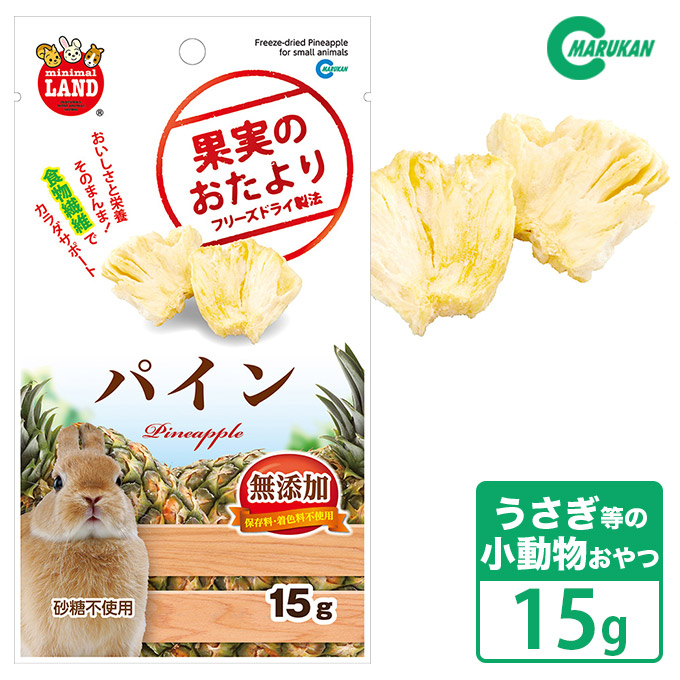 楽天市場 小動物のおやつ マルカン Ml 85 果実のおたよりパイン うさぎ ハムスター モルモット フード ペッツビレッジクロス ペット通販