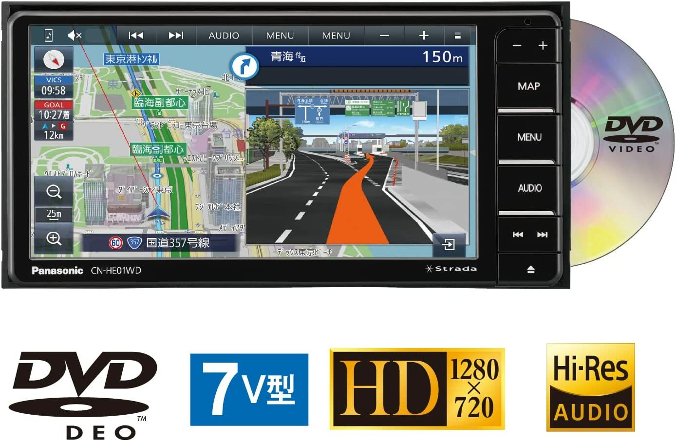 未使用 Panasonic カーナビ CN-HE01WD strada k_e | myglobaltax.com