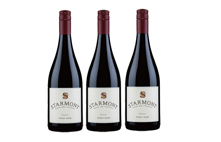 【送料無料】【オトクな3本セット】スターモント　ピノ・ノワール カーネロス　カリフォルニア　750ml　赤ワイン　3本　Starmont　Pinot Noir Carneros　California
