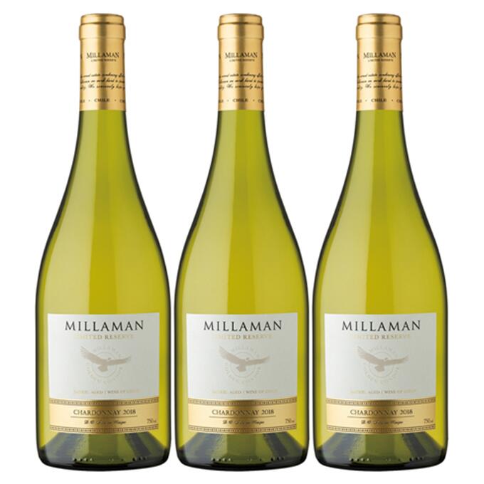 【送料無料】【オトクな3本セット】【シャルドネ】ミラマン リミテッド・リザーヴ シャルドネ 750ml 3本 白ワイン Millaman Limited Reserve Chardonnay ミラマン チリ マイポ・ヴァレー ミラマン リミテッド レゼルヴァ シャルドネ 辛口|車屋酒店