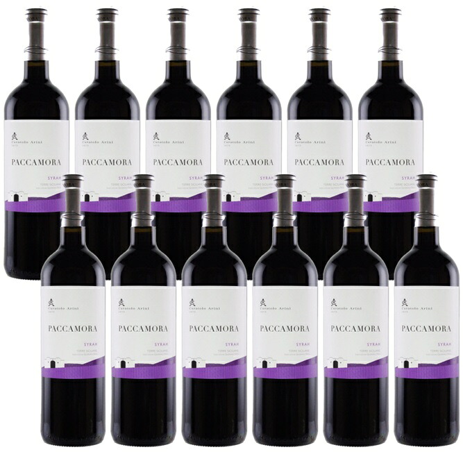 【送料無料】【1箱12本】パッカモーラ・シラー　750ml　赤ワイン　12本　PACCAMORA SYRAH　BAGLIO CURATOLO ARINI 1875 　バーリョ・クラトロ・アリーニ