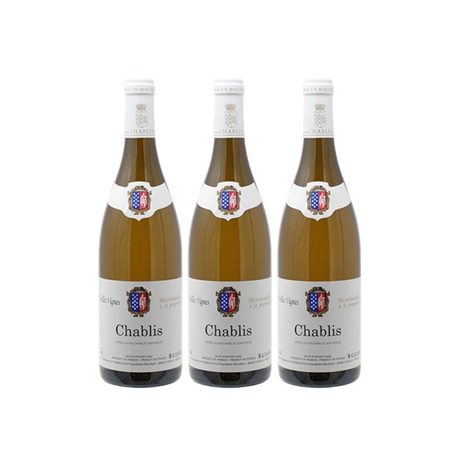 【送料無料】【3本セット】ドメーヌ・ギィ・ロバン　シャブリ　ヴィエイユ・ヴィーニュ　Domaine Guy Robin Chablis Vieilles Vignes　750ml　白ワイン　3本　フランス　ブルゴーニュ　ドメーヌ・ギィ・ロバン　Domaine Guy Robin｜車屋酒店