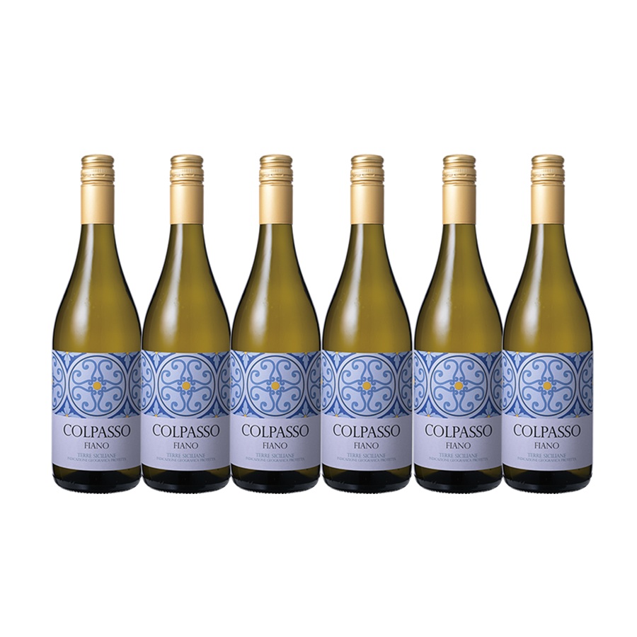 【送料無料】【6本セット】コルパッソ フィアーノ テッレ・シチリアーネ　Colpasso Fiano Terre Siciliane I.G.P.　750ml　白ワイン　6本　イタリア　コルパッソ　Colpasso