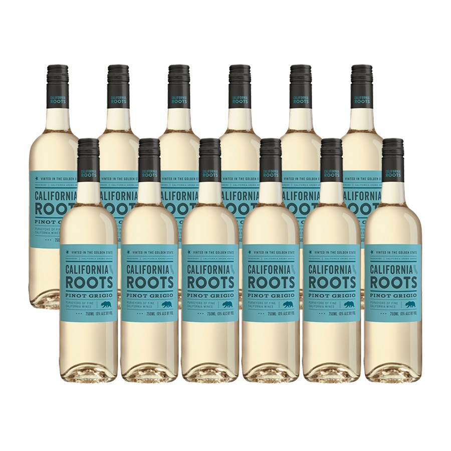 【送料無料】【12本セット】カリフォルニア・ルーツ ピノ・グリージョ　カリフォルニア　California Roots Pinot Grigio California　750ml　白ワイン　12本　アメリカ　カリフォルニア　カリフォルニア・ルーツ　California Roots