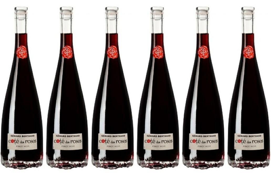【送料無料】【オトクな6本セット】コート・デ・ローズピノ・ノワール　6本　Cote des Roses Pinot Noir　赤ワイン　750ml　ジェラール・ベルトラン　フランス　ラングドック・ルーション　有機農産物ラベル「Agriculture Biologique」認証｜車屋酒店