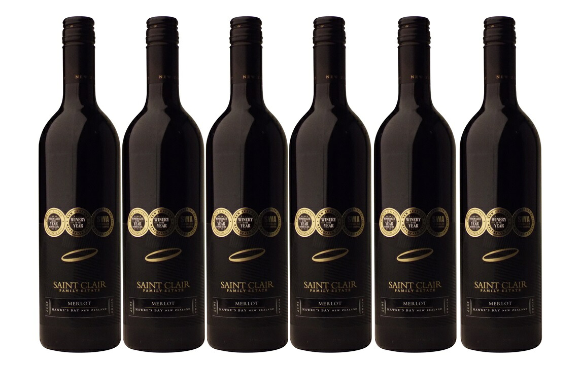 【送料無料】【6本セット】セント・クレア　メルロー 　6本　赤ワイン　750ml　saint clair merlot　ニュージーランド　マールボロ　ピーロート pieroth