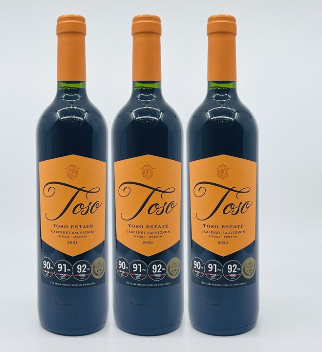 楽天市場】【送料無料】【3本セット】トソ カベルネ・ソーヴィニヨン 赤ワイン 3本 750ml Toso Cabernet Sauvignon アルゼンチン  メンドーサ パスカル・トソ ジェームス・サックリング92P : 車屋酒店