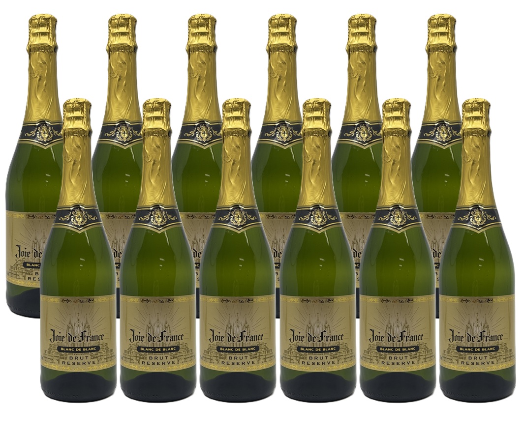 【送料無料】【12本セット】ジョワ・ド・フランス レゼルヴ ブラン・ド・ブラン ブリュット スロールサルデ750ml 12本 スパークリングワイン辛口 Joie de France Reserve Blanc de Blanc Brut Slaur Sardet フランス ノルマンディー ジルベール&ガイヤール2025ゴールド受賞|車屋酒店