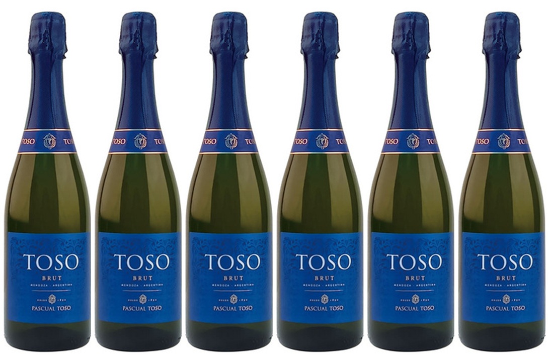 【送料無料】【オトクな6本セット】トソ スパークリング ブリュット　Toso Sparkling Brut　750ml　6本　11.5％　辛口　ボデガス・ヴィニャード パスカル・トソ　アルゼンチン　メンドーサ　スパークリングワイン