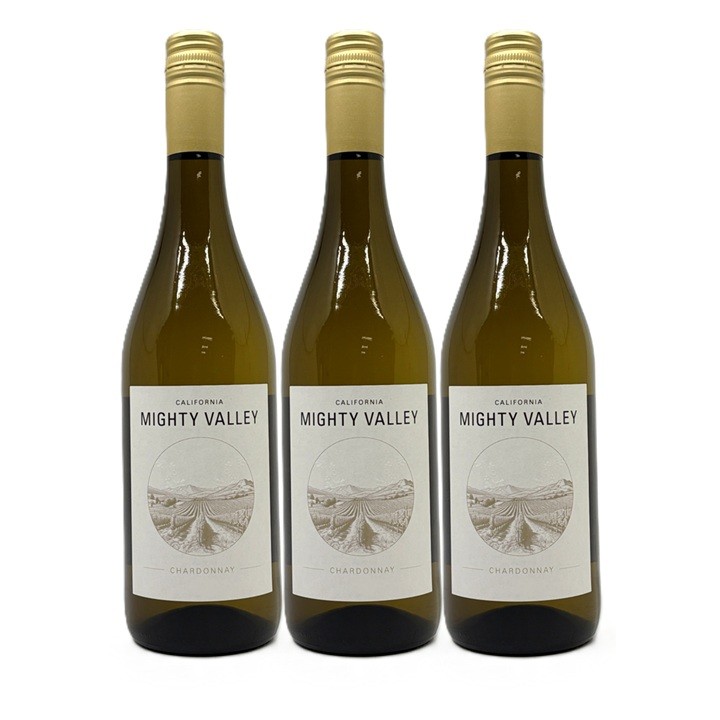 【送料無料】【3本セット】マイティ・バレー　シャルドネ　カリフォルニア　RUTHERFORD　WINE　COMPANY　白ワイン　750ml　3本　13.5°　MIGHTY　VALLEY　CHARDONNAY CALIFORNIA　アメリカ　フレンチとアメリカンオーク14ヶ月熟成