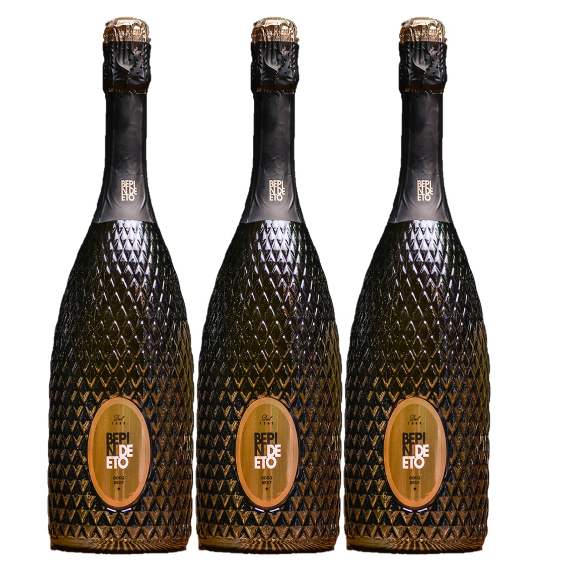 【送料無料】【3本セット】ベピン　コングリアーノ　ヴァルドッビアデーネ　Bepin de Eto　Prosecco Brut DOCG　3本　750ml　スパークリングワイン　イタリア　ヴェネト　グレーラ100％ 　辛口　　ピーロート pieroth