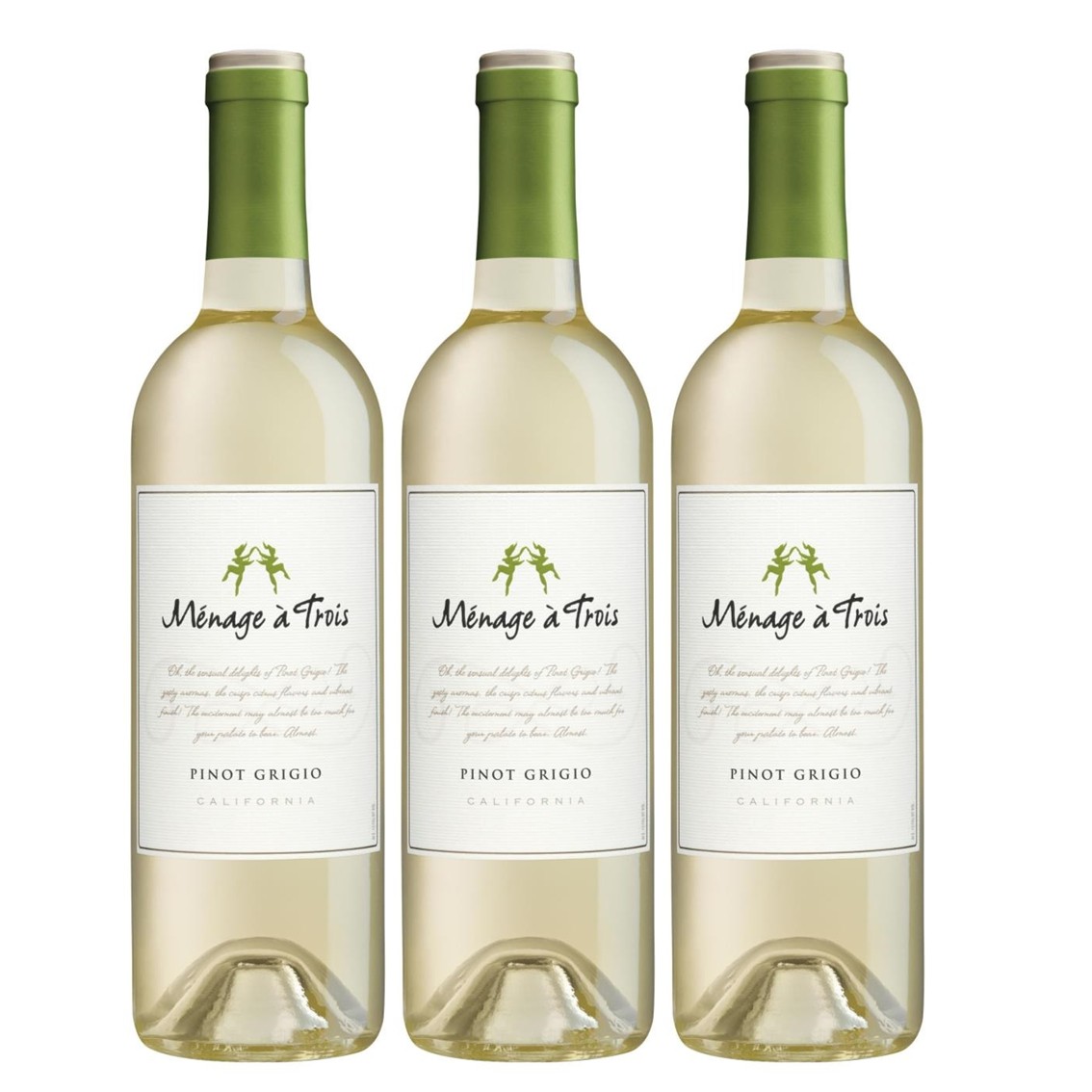 【送料無料】【3本セット】メナージュ・ア・トロワ ピノ・グリージョ 3本 750ml 白ワイン 辛口 Menage a trois Pinot Grigio ピノグリージョ アメリカ カリフォルニア サクラアワード2025ゴールド カリフォルニア・サステナブル・ワイナリー認証|車屋酒店