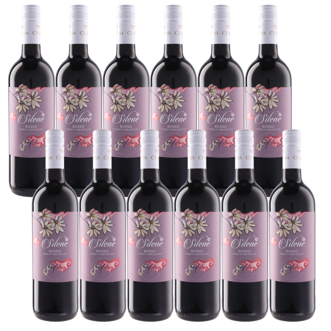 【送料無料】【12本セット】シレーネ ロッソ　Silene Rosso　チートラ・ヴィーニ　Citra Vini S.C.　12本　750ml　赤ワイン　ミディアムボディ　モンテプルチアーノ/メルロー 　イタリア　アブルッツォ　サクラアワード 金賞