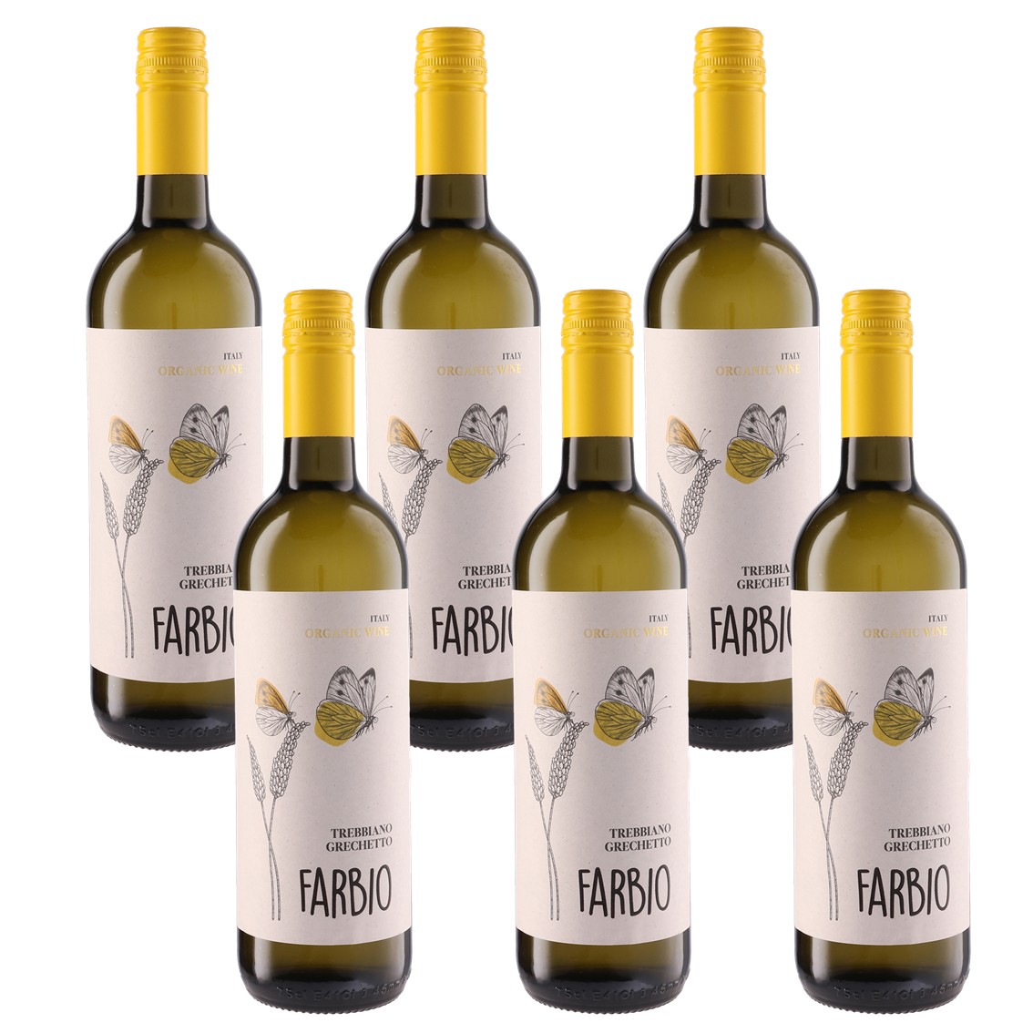 【送料無料】【6本セット】ファルビオ トレッビアーノ グレケット オーガニック　Farbio Trebbiano Grechetto Organic　テッレ・チェヴィコ　Terre Cevico Soc. Coop. Agricola　6本　750ml　白ワイン　辛口　トレッビアーノ/グレケット　イタリア　有機JAS認証