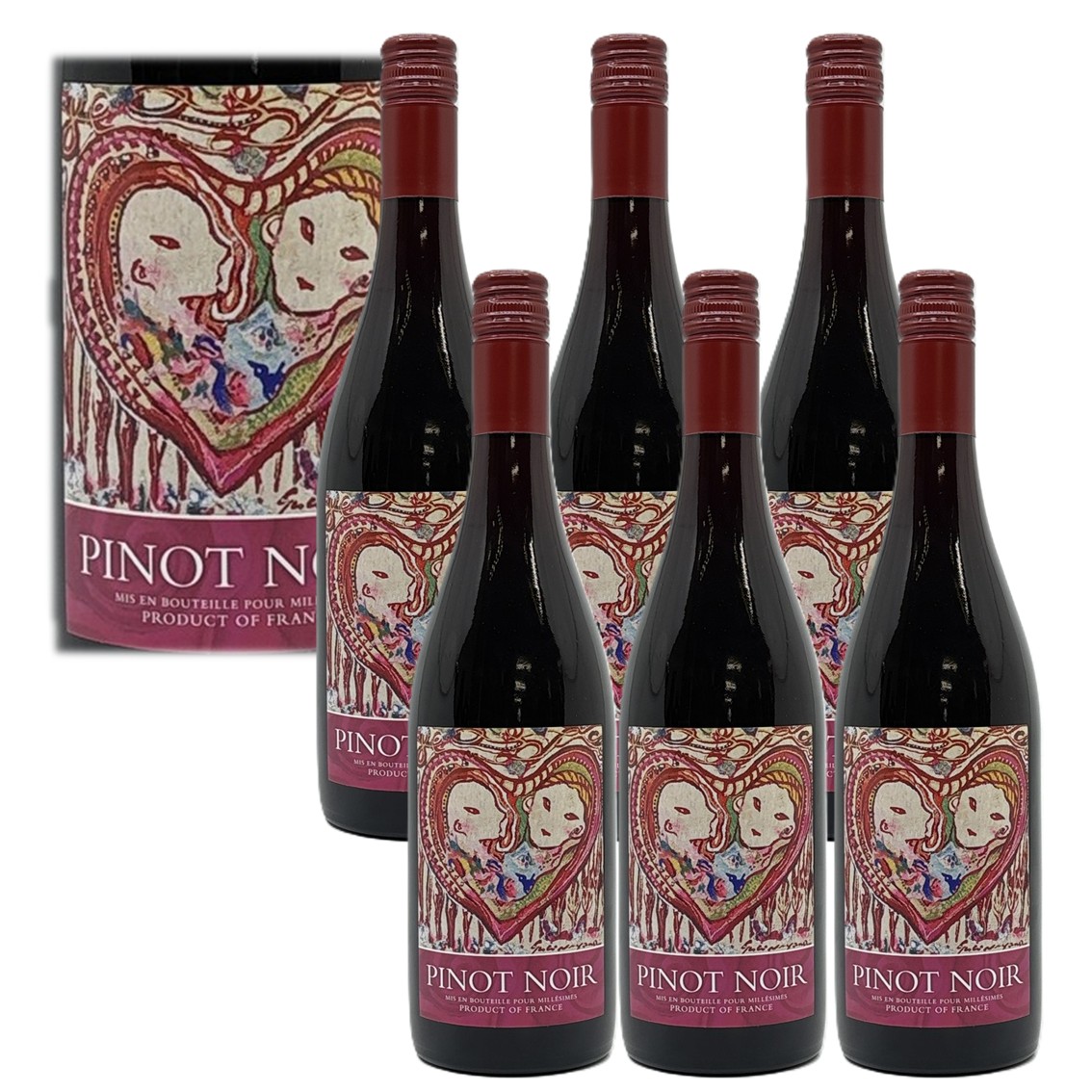 【送料無料】【6本セット】 ミレジム・ピノ・ノワール　Mill&eacute;simes Pinot Noir　6本　赤ワイン　750ml　ピノ・ノワール　南フランス　ラングドック　フルーティな辛口　ミレジム｜車屋酒店