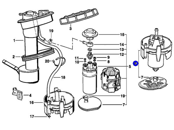 BMW E34 5シリーズ／BOSCH フューエルポンプ新品（16147161387／0580314123）