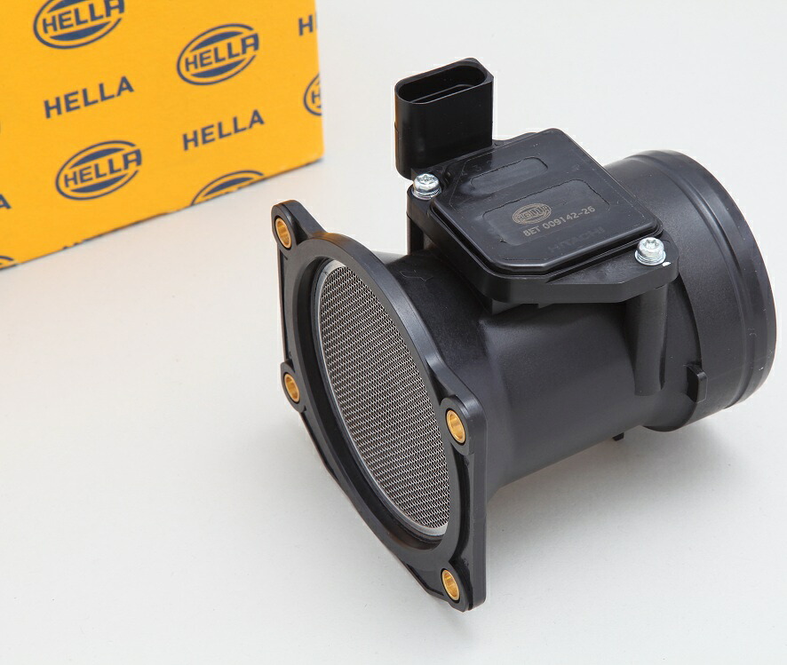 VW ゴルフ4 NEWビートル ボーラ パサート/AUDI アウディ A3 8L A4 8D 8E/HELLA エアマスメーター エアフロセンサー新品(06A906461BV/8ET009142261)|タケトシ