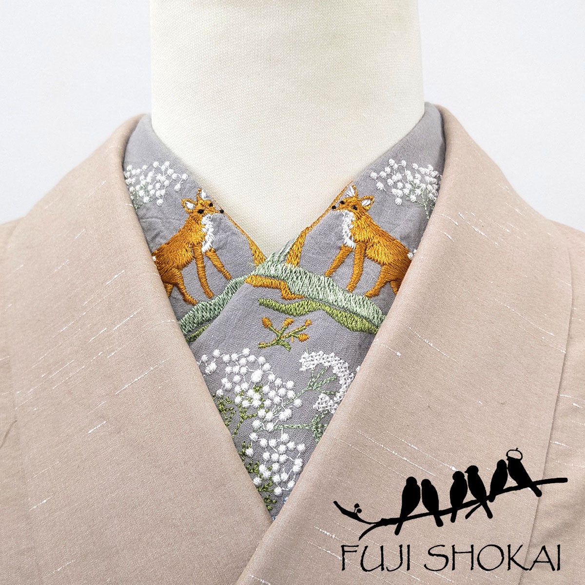 楽天市場】【富士商会】ペタコさんの半衿 ／シマエナガ : 着物屋くるり
