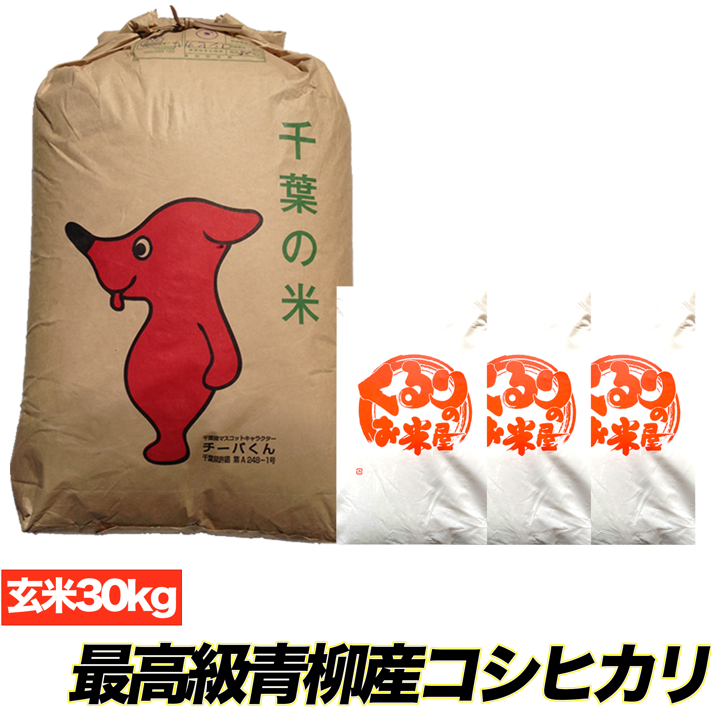 楽天市場】コシヒカリ 玄米 30kg千葉県産 精米(白米)無料【送料無料