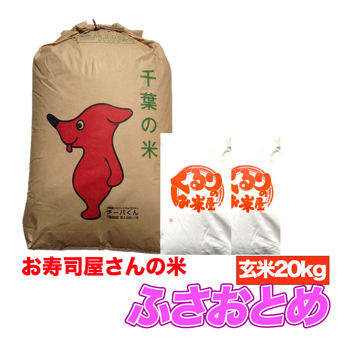 ふさおとめ 令和6年産 玄米　20キロ 送料無料 精米無料 残留農薬検査済 残留農薬不検出
