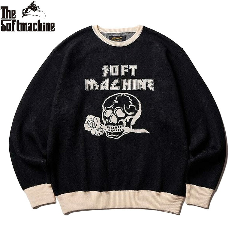 必要経費36300円 20%OFF  /SOFTMACHINE ホンブルグ帽機関 -RECALL SWEATER- KNIT SWEATER スウェーター -WHITE