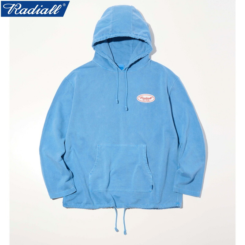 定価26400円 30%OFF SALE!! /RADIALL ラディアル LAID BACK - HOODIE SWEATSHIRT L/S プルオーバーフーディー パーカー FADED BLUE