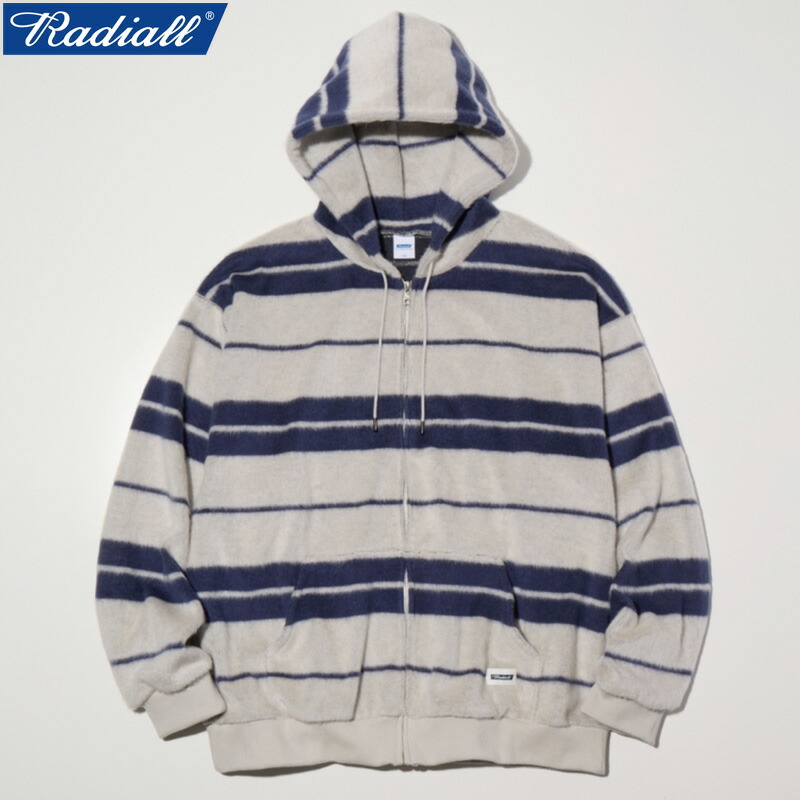 必要経費26400円 30%OFF SALE!!  /RADIALL ラディアル BAJA - ZIP UP HOODIE ジップアップフーディー SNOW WHITE トップス-メンズファッション-パーカー