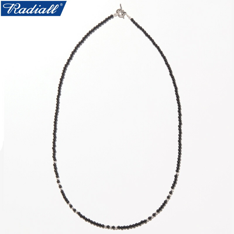 RADIALL ラディアル RAVEN - T-BAR NECKLACE オニキスビーズ 首飾り BLACK