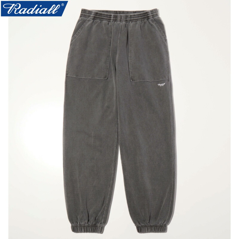 定価24200円 30%OFF SALE!! / RADIALL ラディアル LAID BACK - STRAIGHT FIT SWEATPANTS コットンインレイパンツ スウェットパンツ FADED BLACK