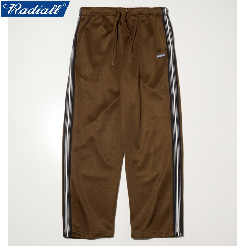 定価29700円 30%OFF SALE!! /RADIALL ラディアル ROOT DOWN - WIDE FIT TRUCK PANTS トラックパンツ ジャージ BROWN